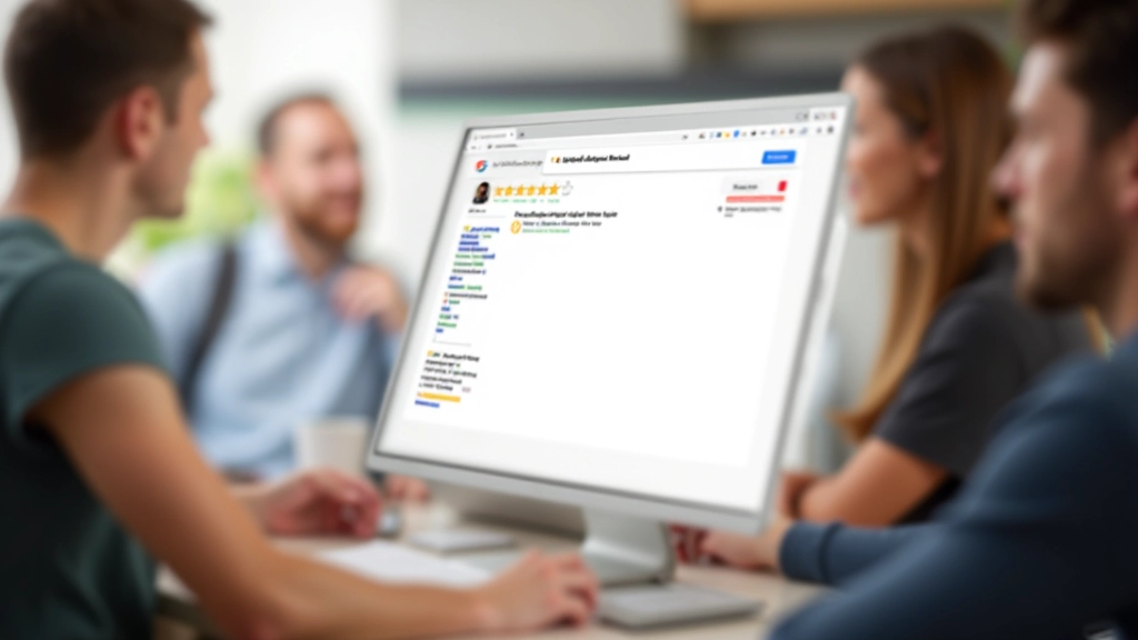 Kompiuterio ekrane rodomas Google verslo profilis su atsiliepimai skyriumi